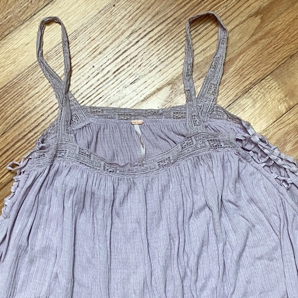 FREE PEOPLE | Sweet Thing Lace Up sides Tunic Dress in lilac | Size XS - Picture 4 of 10